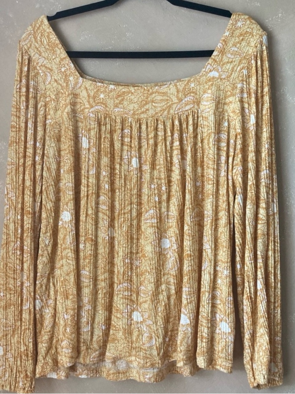 Lucky Brand Floral Print Peasant Top Flowy
